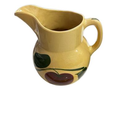 Sale Photo Thumbnail #648: Lot of 3 Pitcher (Stained, fair condition), Teapot (Palm Island, no chips) and Whiskey Container by Michter's Jug House