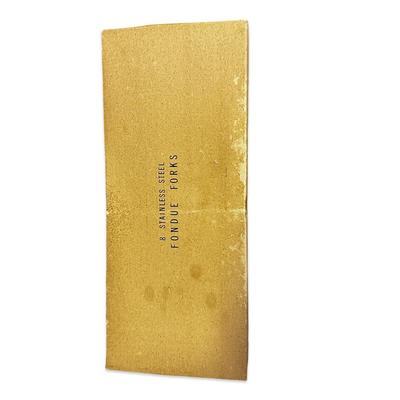 Sale Photo Thumbnail #672: Box of 8 Stainless Steel Vintage Fondue Forks w Colored Tips