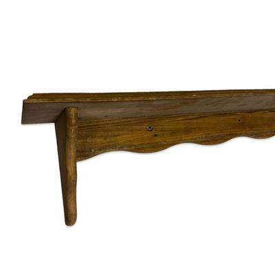 Sale Photo Thumbnail #678: Lightweight Wooden Wall Shelf #1  36" long, fair condition