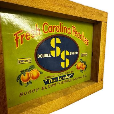 Sale Photo Thumbnail #687: 2 Carolina Peaches Signs from Sunny Slopes Gaffney, SC +Bags
Approx. 11x13" each