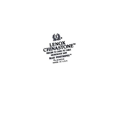 Sale Photo Thumbnail #713: Lenox Chinastone Blue Pinstripes Dinner Plates Lot of 5 New