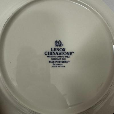 Sale Photo Thumbnail #762: Lot of 4 Lenox Chinastone Salad Plates- new but one has an unknown mark as shown