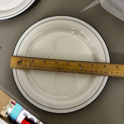 Sale Photo Thumbnail #760: Lot of 4 Lenox Chinastone Salad Plates- new but one has an unknown mark as shown