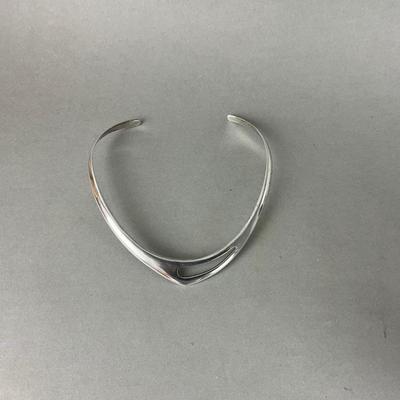 S672 Mid Century Modern Sterling 925 Mexico Choker