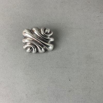 S677 Vintage Charles Krypell Silver Mid Century Modern Brooch