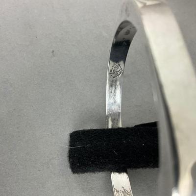 S678 Sterling Silver Slip -On Bangle Bracelet