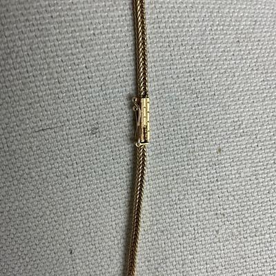 S695 14k Yellow Gold Foxtail Style Chain 2mm 27"