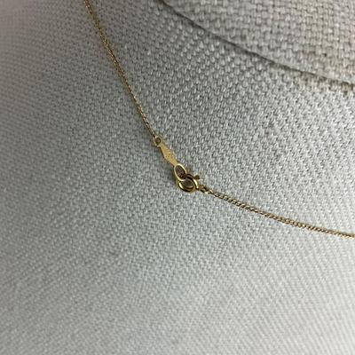 S699 14k Yellow Gold Childs 13" Sailboat Charm Necklace