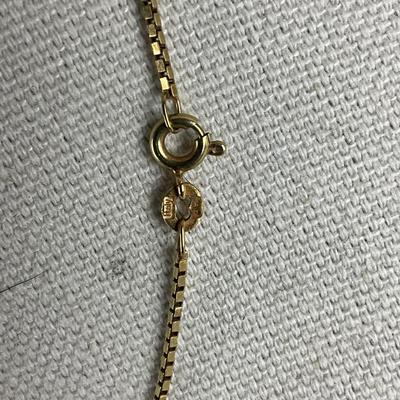 S800 14k Yellow Gold Box Link Necklace