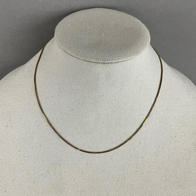 S800 14k Yellow Gold Box Link Necklace