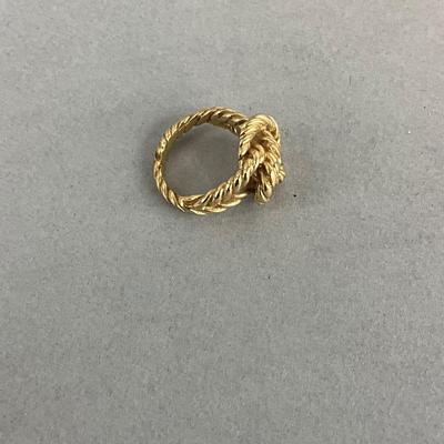 S802 14k Yellow Gold Rope Knot Ring