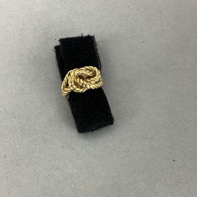 S802 14k Yellow Gold Rope Knot Ring