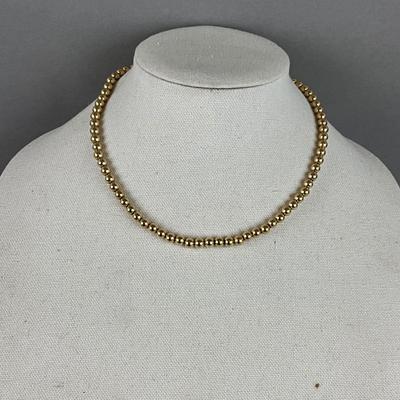 S803 14k Yellow Gold 5mm Ball 18" Necklace