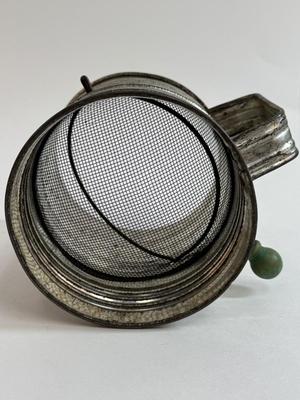 Sale Photo Thumbnail #99: All-metal construction, holds up to 5 cups. A little surface corrosion, but otherwise in good condition.