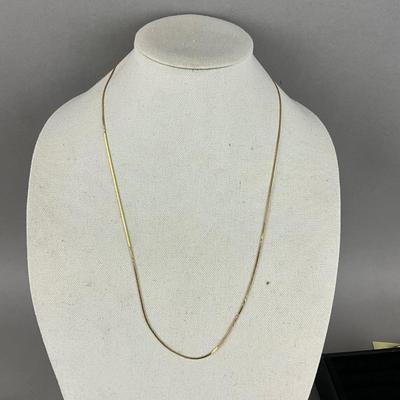 S815 14k Yellow Gold Curb Style Italian 27" Chain