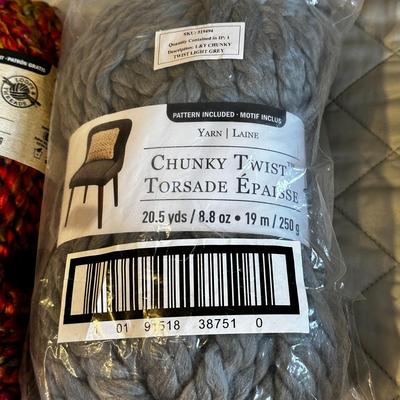 Sale Photo Thumbnail #776: Lot of Yarn-Country Loom Colorburst + Chunky Gray as shown