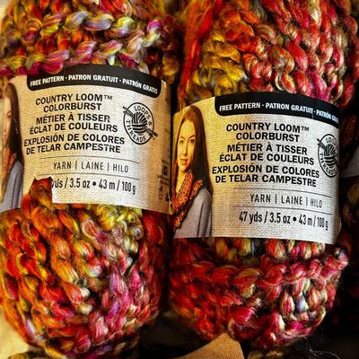 Sale Photo Thumbnail #774: Lot of Yarn-Country Loom Colorburst + Chunky Gray as shown