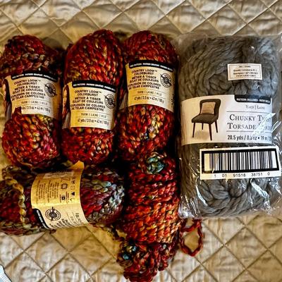 Sale Photo Thumbnail #777: Lot of Yarn-Country Loom Colorburst + Chunky Gray as shown