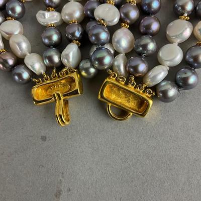 S820 Ladies 5 Strand Freshwater Pearl Necklace by JADED