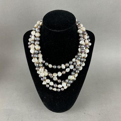 S820 Ladies 5 Strand Freshwater Pearl Necklace by JADED