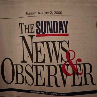 Sale Photo Thumbnail #780: 4 Vintage NewsPapers from THe News and Observer 
2000/Putin/Yeltsin/Afghan (not the entire paper, just the section shown)