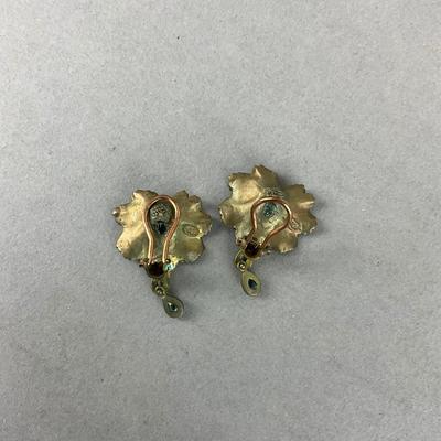 S828 Michael Michaud Bronze and Blue Topaz Lady's Mantle Set