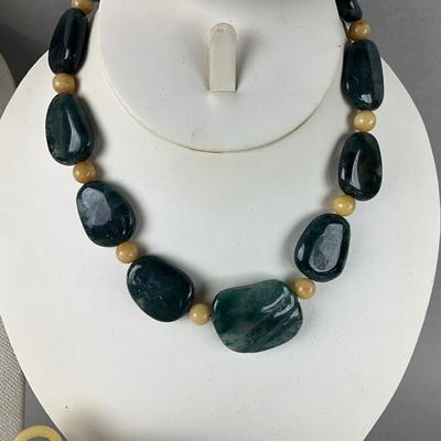 S830 Lot of Natural Stone Beaded Necklaces