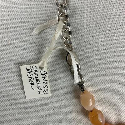 S833 Elyssa B. Design Carnelian, Jasper Necklace
