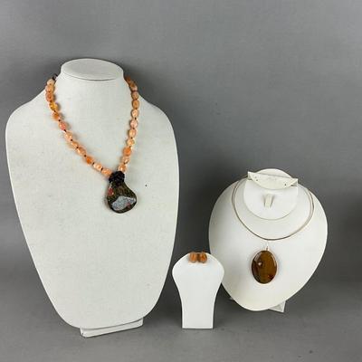 S833 Elyssa B. Design Carnelian, Jasper Necklace