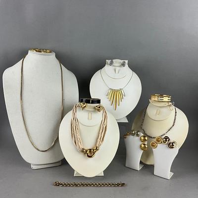 S838 Gold Tone and Lucite Alexis Bittar Jewelry Set and more