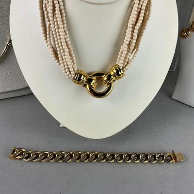 S838 Gold Tone and Lucite Alexis Bittar Jewelry Set and more
