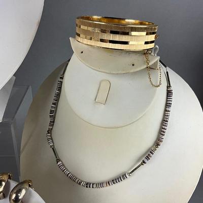 S838 Gold Tone and Lucite Alexis Bittar Jewelry Set and more