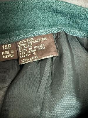 Sale Photo Thumbnail #265: 100% wool, dry clean only. In very good used condition.