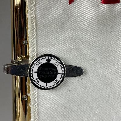 S839 Vintage Boyscout Sash, Badges, and Pen Knives