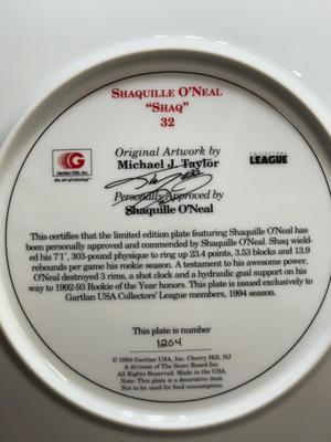 Shaquille O’Neill Plate Limited Edition