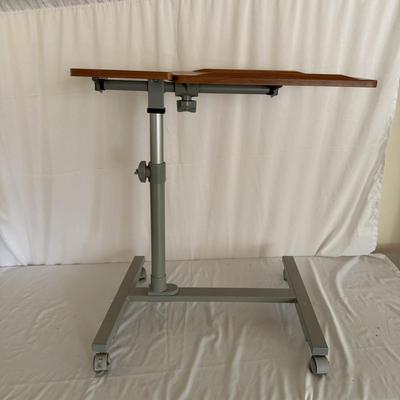 Rolling Adjustable Laptop Desk with Brightech LED Reading Light (D-MG)