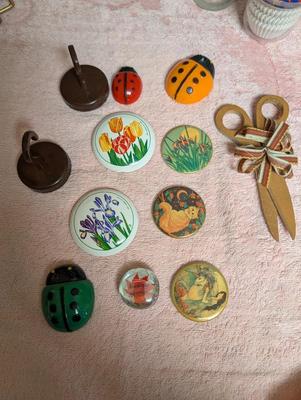 Nice group of Kitchen items including vintage spoon rest.