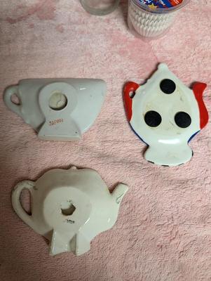 Nice group of Kitchen items including vintage spoon rest.