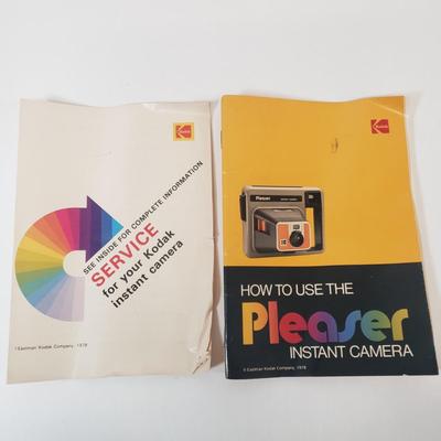 LOT 38: Vintage Kodak Pleaser Instant Camera with Manual & Box