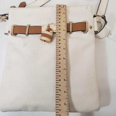LOT 65: New with Tags- Charming Charlie Handbags-Satchel with Bamboo Handles & Crossbody with Padlock