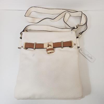 LOT 65: New with Tags- Charming Charlie Handbags-Satchel with Bamboo Handles & Crossbody with Padlock
