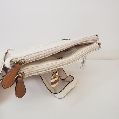 LOT 65: New with Tags- Charming Charlie Handbags-Satchel with Bamboo Handles & Crossbody with Padlock