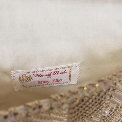 LOT 66: Vintage Gold Clutch & Wallet Mirror & Beaded Bag Handmade by Mary Elko