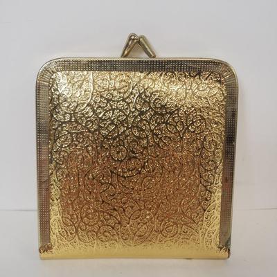 LOT 66: Vintage Gold Clutch & Wallet Mirror & Beaded Bag Handmade by Mary Elko