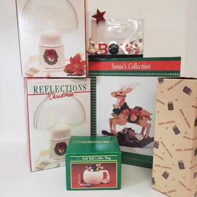 LOT 70: Collection of New in Box Christmas Gifts & Decor