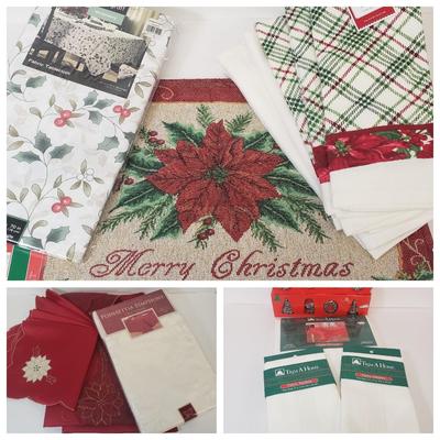 LOT 73: Christmas Poinsettias Table Ware Collection-New Products