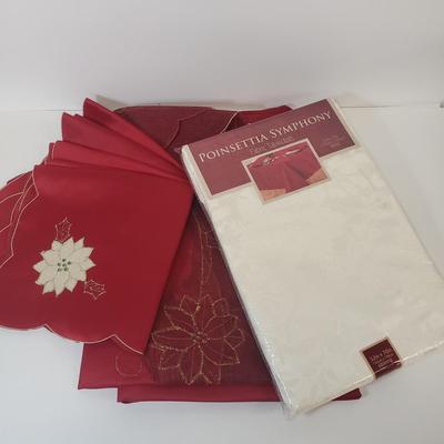 LOT 73: Christmas Poinsettias Table Ware Collection-New Products