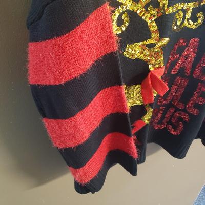 LOT 75: Christmas Sweaters with Sassy Reindeer & Santa Delivering Gifts- Plus size