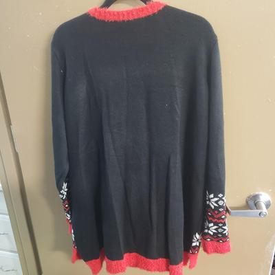 LOT 76: Christmas Kitty Sweater & 3D Santa Claus Sweater-New with Tags-Plus size