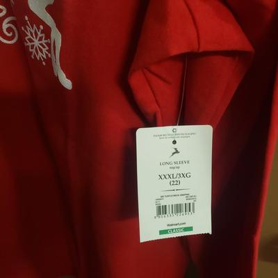 LOT 77: New with Tag Holiday Top & Fuzzy Sherpa Sequined Plus Size Pullovers